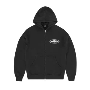 ISLAND PUFF PRINT ZIP HOODIE [BLACK]