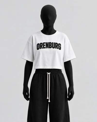 White Oversized Crop T-Shirt